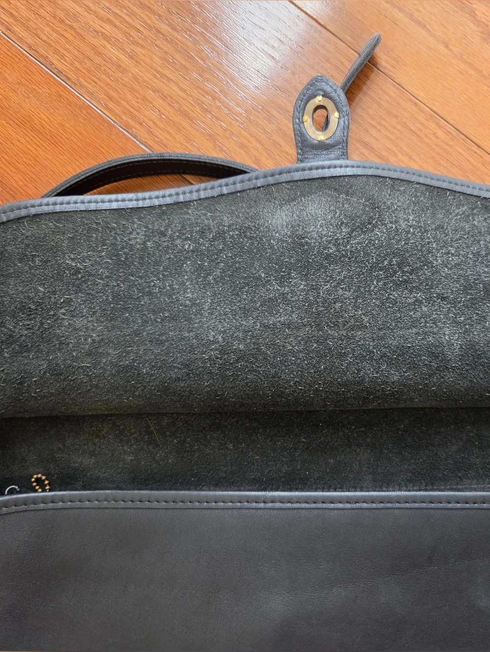 Vintage Jack Georges 1990's Black Leather Briefcase University Collection Laptop